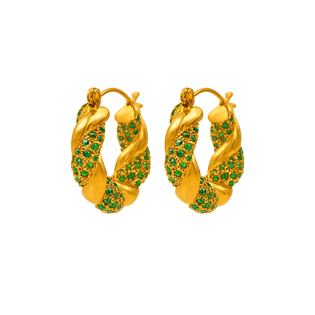 ORECCHINI GIAGUARO VERDE