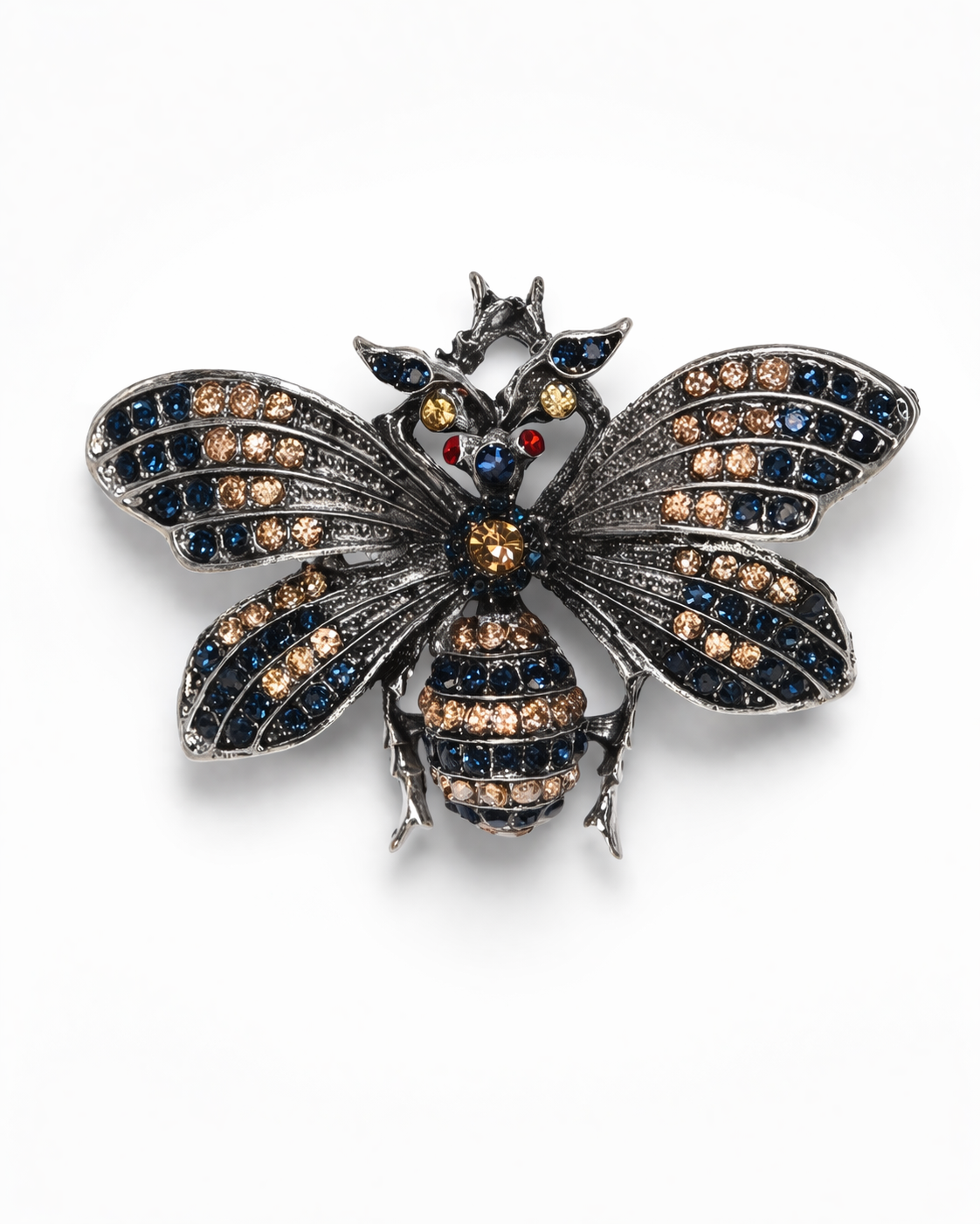 SPILLA REGINA BLU ARGENTO