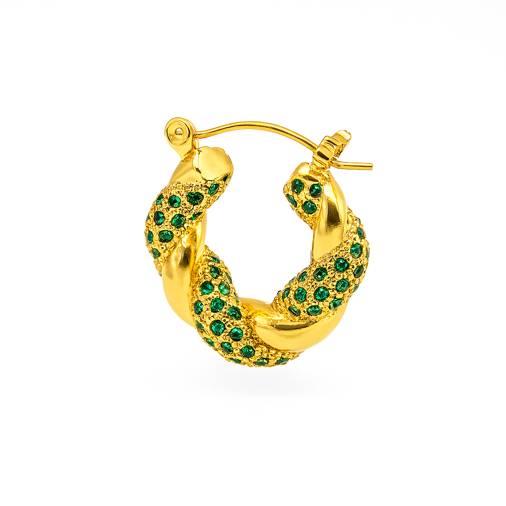 ORECCHINI GIAGUARO VERDE